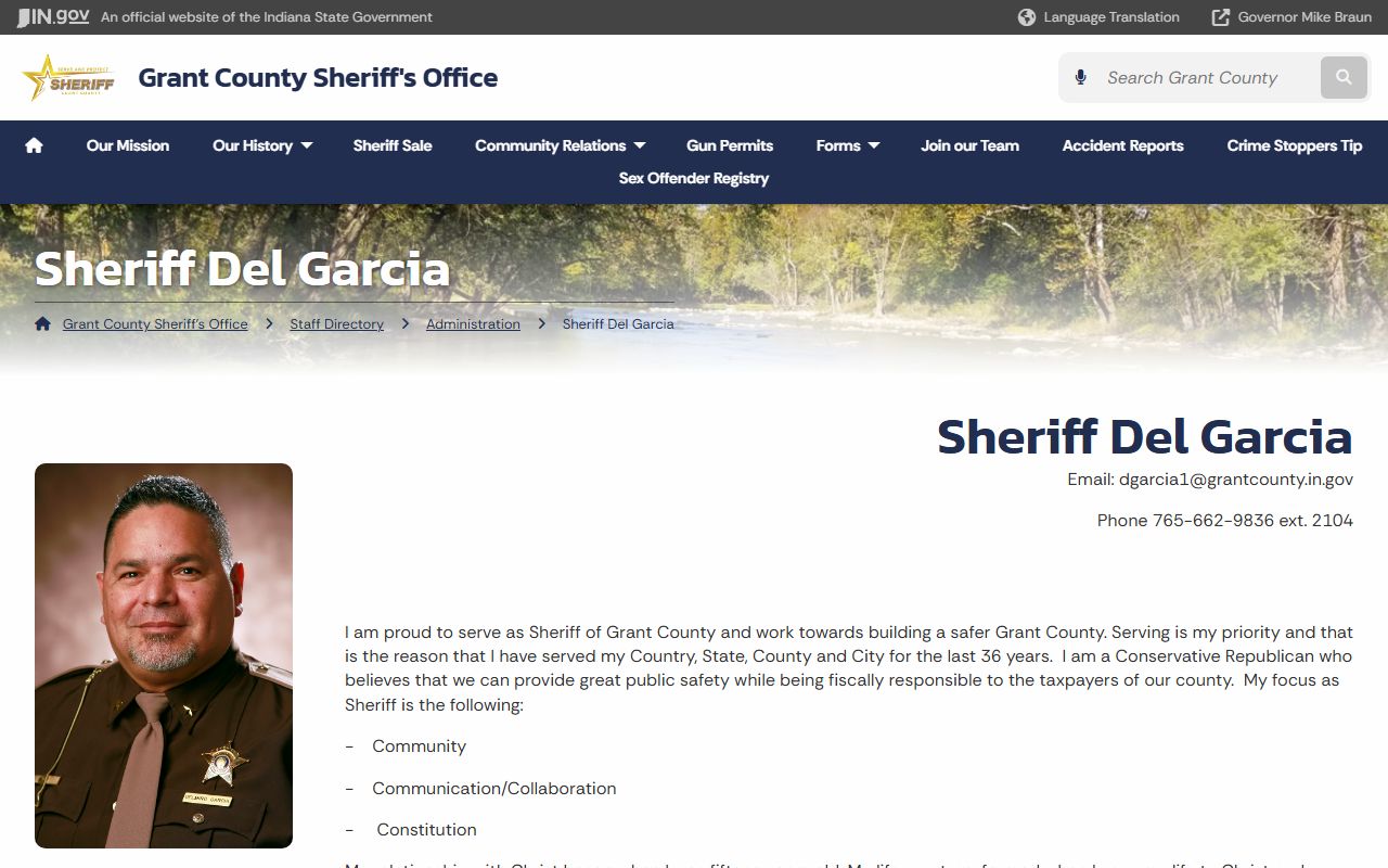 Grant County arrest records sheriff Del Garcia source