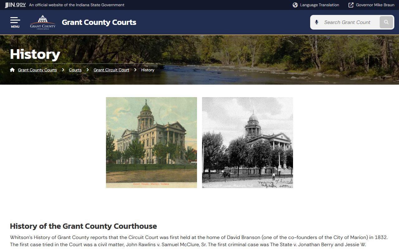 Grant County court dockets Grant Circuit Court history