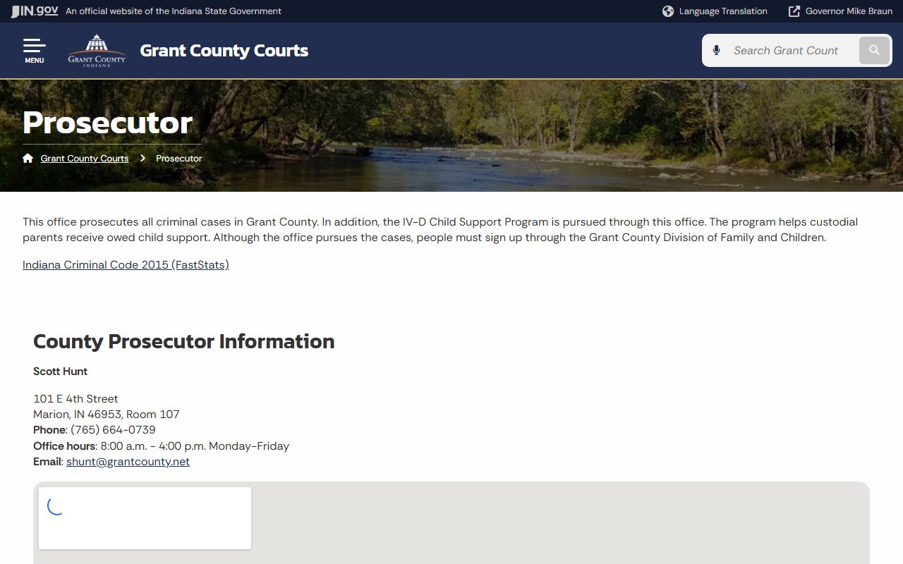 Grant County criminal court records prosecutor page