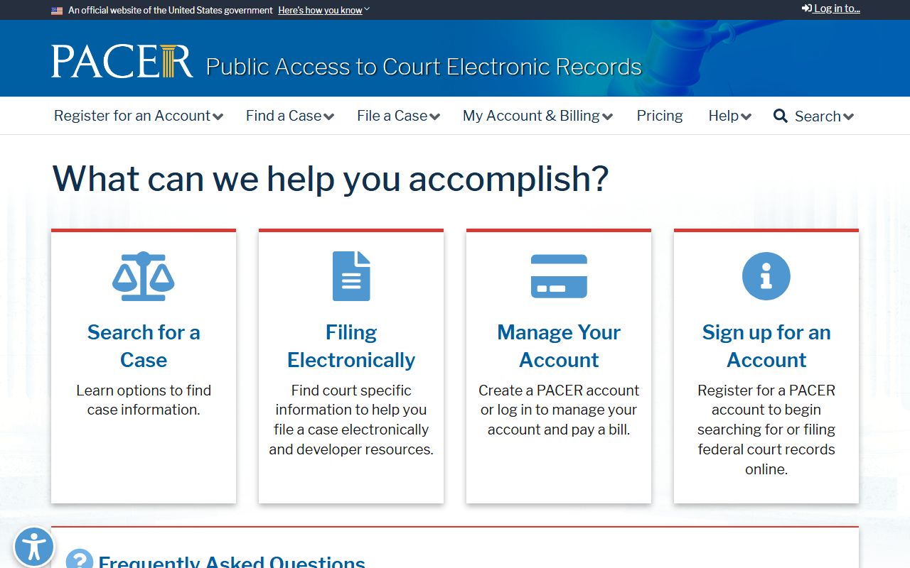 Grant County Circuit and Superior Courts PACER federal case search source