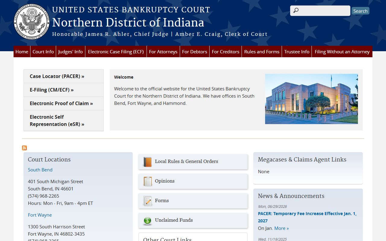 Grant County Circuit and Superior Courts bankruptcy court source