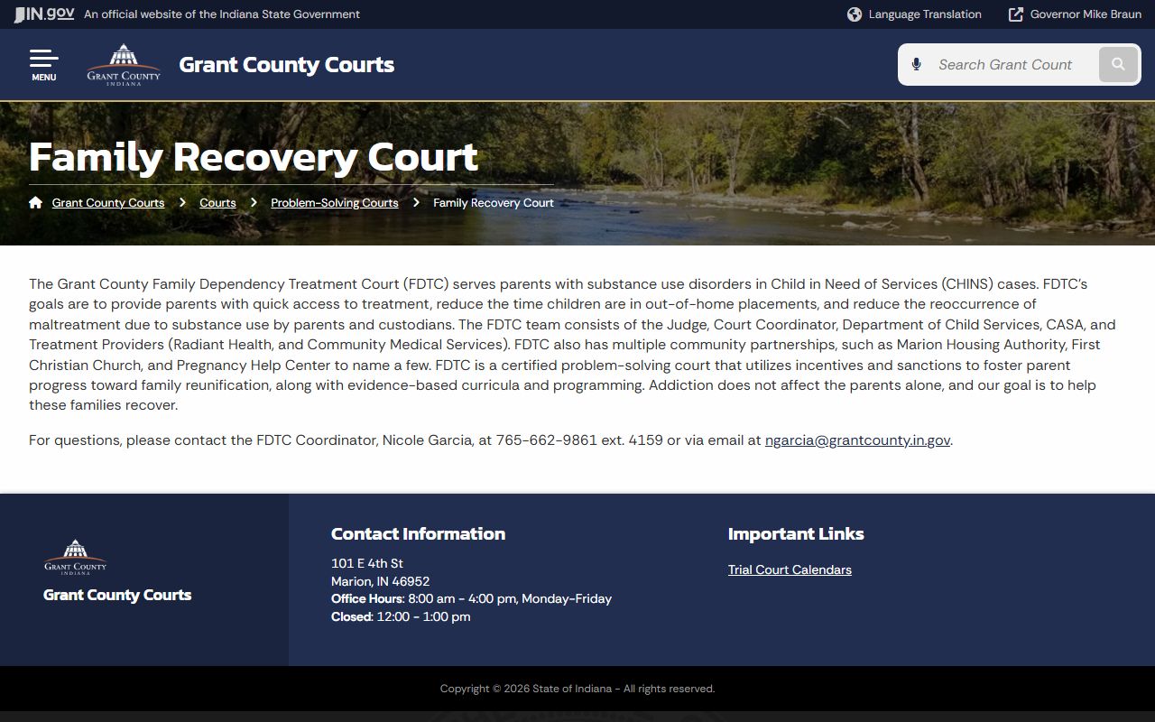 Grant County probate records Family Recovery Court source
