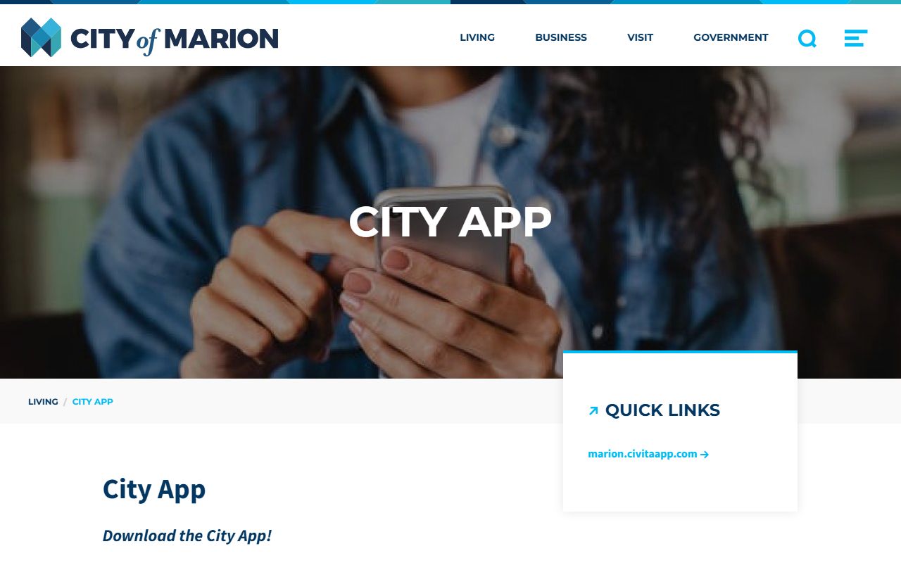 Grant County traffic court records City of Marion app source