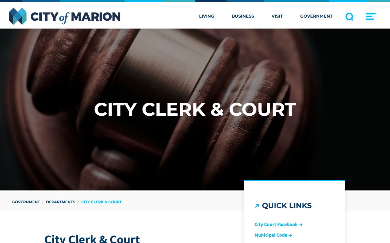 Grant County traffic court records Marion City Court source